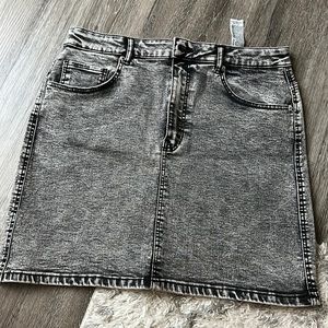 Zara Black Acid Wash Skirt